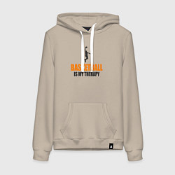 Женская толстовка-худи Баскетбол моя терапия