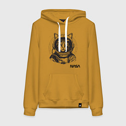Женская толстовка-худи Кот - космонавт - nasa