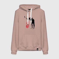 Женская толстовка-худи Девушку тошнит сердцами граффити Бэнкси