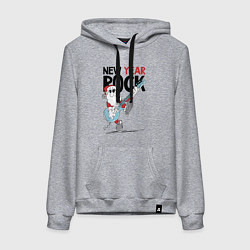 Женская толстовка-худи New year - rock