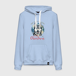 Женская толстовка-худи Christmas husky