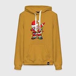 Женская толстовка-худи Санта Клаус и гирлянда