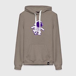 Женская толстовка-худи Космонавт футболист