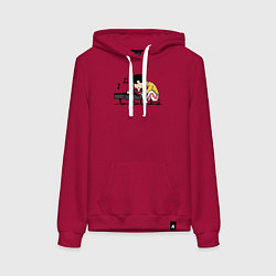 Женская толстовка-худи Фредди Меркьюри за роялем