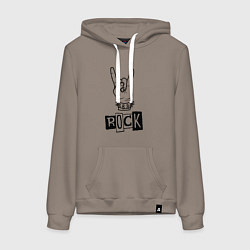 Женская толстовка-худи Символ рока - коза из пальцев