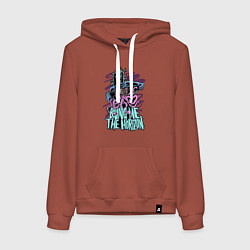 Толстовка-худи хлопковая женская Bring Me the Horizon - Zombie, цвет: кирпичный