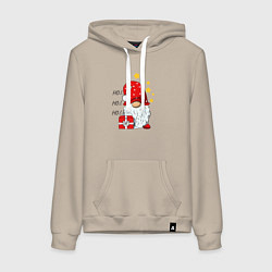 Женская толстовка-худи Милый гном с подарком