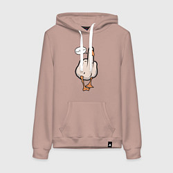 Женская толстовка-худи Duck you - фак ю