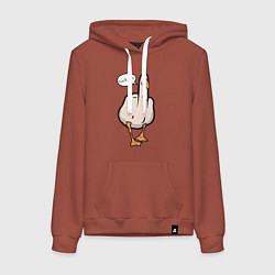 Женская толстовка-худи Duck you - фак ю