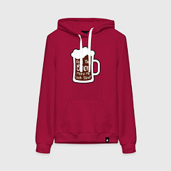 Женская толстовка-худи Пиво делает меня толстым