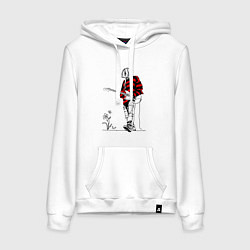 Толстовка-худи хлопковая женская Курт Кобейн Нирвана свитер, цвет: белый