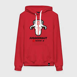 Толстовка-худи хлопковая женская Juggernaut Dota 2, цвет: красный
