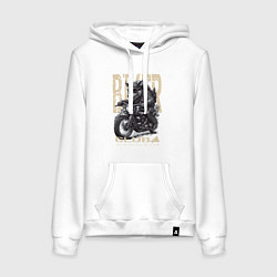 Женская толстовка-худи Байкер кабан на мотоцикле