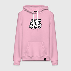 Толстовка-худи хлопковая женская Happens, цвет: светло-розовый