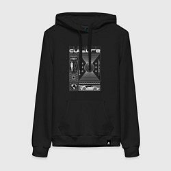 Толстовка-худи хлопковая женская Culture streetwear, цвет: черный