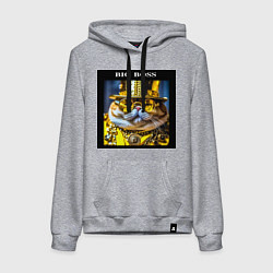 Женская толстовка-худи Рыжий кот барон в стиле стимпанк: big boss