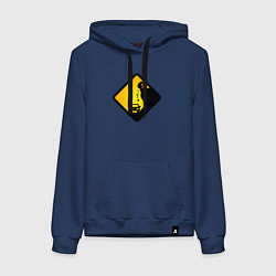 Женская толстовка-худи Знаки опасности - медведь