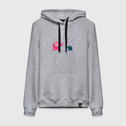 Женская толстовка-худи На 8 марта поздравление сына маме слонихе