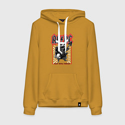 Женская толстовка-худи AC DC на фоне Пикачу играющего рок на гитаре