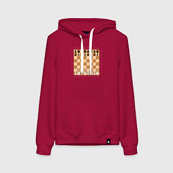 Женская толстовка-худи Доска шахматная