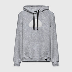 Женская толстовка-худи Большой пушистый белый кролик