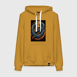 Женская толстовка-худи Муай тай синий дракон