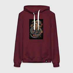 Женская толстовка-худи Муай Тай боец и змея