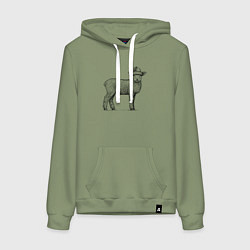 Женская толстовка-худи Ягненок новогодний