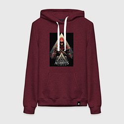 Женская толстовка-худи Assassins creed красный костюм