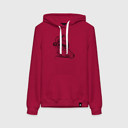 Женская толстовка-худи Новогодняя корова