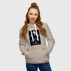 Толстовка-худи хлопковая женская Assassins creed строгий костюм, цвет: миндальный — фото 2