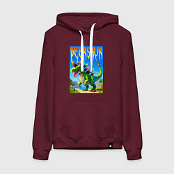 Женская толстовка-худи Пивозавр - мем нейросеть Майнкрафт