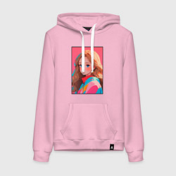 Женская толстовка-худи Красивая девушка - аниме кореянка в спорткостюме