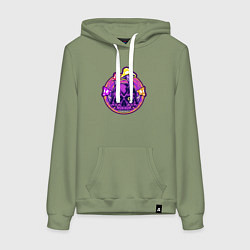 Женская толстовка-худи Череп и грибочки