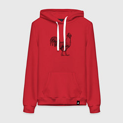 Женская толстовка-худи Новогодний петух