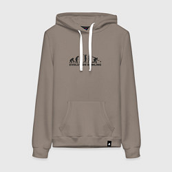 Женская толстовка-худи Эволюция боулинга