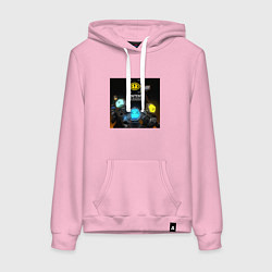 Толстовка-худи хлопковая женская Игроки Content Warning, цвет: светло-розовый