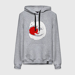 Женская толстовка-худи Лиса и роза