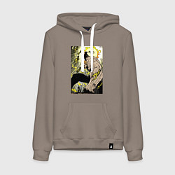 Толстовка-худи хлопковая женская Семь смертных грехов Эсканор, цвет: утренний латте