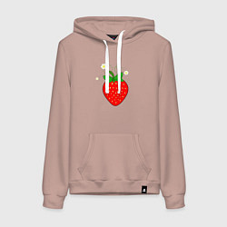 Женская толстовка-худи Ягода клубничка крупная