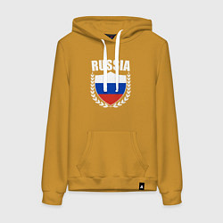 Женская толстовка-худи Russian flag