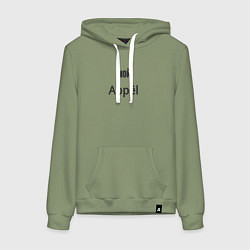 Толстовка-худи хлопковая женская Мой appёl, цвет: авокадо