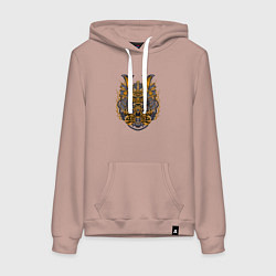 Женская толстовка-худи Голова японского самурая