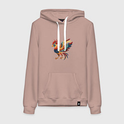 Женская толстовка-худи Грозный петух готов к бою