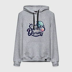 Женская толстовка-худи Sweet dreams космос
