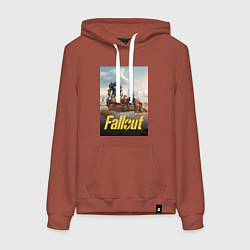 Женская толстовка-худи Фоллаут на диване