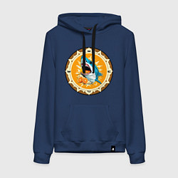 Женская толстовка-худи Апельсиновый сюрприз от голубой акулы