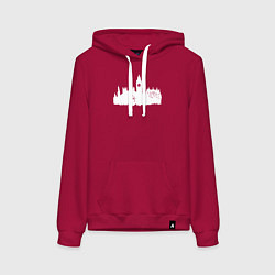 Толстовка-худи хлопковая женская Tardis London, цвет: маджента