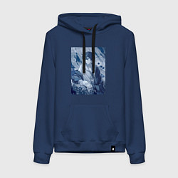 Толстовка-худи хлопковая женская Ванитас врач, цвет: тёмно-синий