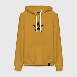 Женская толстовка-худи Rock star in black red